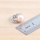 Daiiibabyyy Pearls 925 Sterling Silver Jewelry Sets White Zircon Wedding For Women Bridal Bracelets Earrings Rings Pendant Necklace Set