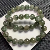 DAIIIBABYYY  -  11.5MM Natural Green Rabbit Hair Quartz Bracelet Charms Handmade Fortune Energy Bangle Mineral Woman Amulet Jewelry Gift 1PCS