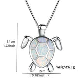 DAIIIBABYYY  -  Steel Fun Jewelry Sea Turtle Animal Pendant Female Blue Crystal Wedding Jewelry Charms Necklace For Women Neck Chain Accessories