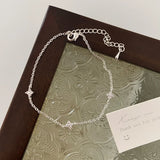 DAIIIBABYYY  -  Fashion Elegant Zircon Flowers Bracelet For Women Girls Charm Gold Silver Color Leaf Chian Bracelet Jewelry Gift