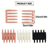Daiiibabyyy  Vintage Square Interlocking Hair Clip for Women - Matte Plastic Claw Comb, Anti-Slip Ponytail Holder Updo Hair Accessories
