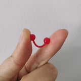 DAIIIBABYYY  -  1PC Soft Barbell Tongue Piercing colorful Flexible  invisible Tongue Jewelry Suitable for the healing period  14G Length 16mm