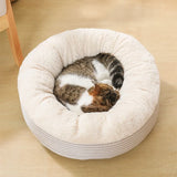 DAIIIBABYYY  -  Warm Cat Bed House Round Bed Sleeping Mat Pad Pet Cushion Puppy Nest Shell for Small Dog Cat