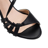 DAIIIBABYYY  -  Women's Breathable and Sexy slim High heels elegant Sandals Roman style Buckle decoration Shoes Big size 43