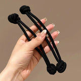 Daiiibabyyy  High Ponytail Rubber Bands Hair Band Elastic Head Rope For Women Korean Scrunchies Hair Tie Knotted Hair Ropes Hair Accessories