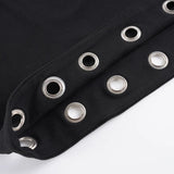 Daiiibabyyy  Gothic Solid Hollow Out Bodycon Skirts Dark Sexy Slim Low-Waisted Super Mini Skirts Women Summer Fashion Streetwear Ladies
