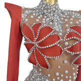DAIIIBABYYY  -  Sexy Shiny Rhinestones Pearls Party Dress Women's Evening Trumpet Dresses Stage Celebrate Gogo Costume Festival Outfits Jinghua