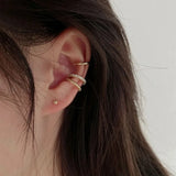 Daiiibabyyy  3pcs/set Clips Earring for Women Unisex Minimalist Fashion Cartilage Hoop Earings Ear Cuff Fake Piercing Clip on Ear Jewelry