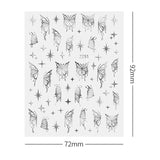 Daiiibabyyy Holographic Butterfly Nail Art Stickers Silver Metal Aurora Effect Laser Stars Sliders for Nails 3D Adhesive Decal Manicure