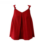 DAIIIBABYYY  -  Women's Solid Color Twisted V-neck Sleeveless Suspender Female Summer Off-shoulder Loose Casual Slim Temperament Camisole Tops