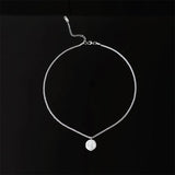 Daiiibabyyy Titanium Steel Simple Temperament Baroque Pearl Necklace Jewelry Women Light Luxury High-grade Collarbone Chain Does Not Fade