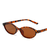 DAIIIBABYYY  -  Retro Oval Frame Sunglasses Fashion Personalized Trendy Small Frame Sunglasses Punk Cat Eyes Sunshade Sun Protection Glasses