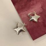 Daiiibabyyy Silver Plated Star Earrings for Women Girl Birthday Gift Jewelry Dropshipping Wholesale