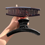 Daiiibabyyy  Fashion Acrylic Large Curved Shape Hair Claws for Women 2025 New Red Geometric Big Shark Clamp Clips Headwear Hair Accessories