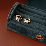 Daiiibabyyy  Flower Star Ear Buckle Fashion Commuter Versatile Ins Hoop Earrings Luxury Luxury Designer Jewelry