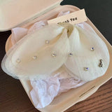Daiiibabyyy  Fairy Tulle Butterfly Big Hair Claw Clip Retro Simple French Bow Tulle Hairclip for Women Elegant Fashion Hair Accessory Gift