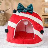 DAIIIBABYYY  -  Cats Bed Christmas Puppy for Winter Pet Supplies Warm Dog Mat Houses and Habitats Cushions Beds Accessories Christmas Decorates