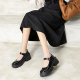 Daiiibabyyy  Women's Shoes Brand Shallow Women's High Heels Fashion Buckle Strap Plus Size Dress Best Seller Heels Women Mary Jane Shoes