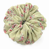 DAIIIBABYYY  -  Large Hair Band Elastic Chiffon Scrunchies Floral Print Malaysian Bunch Hair Tie Oversized Volumizing Malaysian Rubber Band