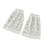Daiiibabyyy  Elegant Solid Color Lace Floral Cuffs Bell Sleeves Stretchable Fake Sleeves Detachable White Wrist Accessories Special Occasions