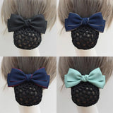 Daiiibabyyy  Vintage Ribbon Bowknot Spring Clip Headwear Korean Style Bun Snood Hairpin Hair Accessories Nurse Hair Clip Bank