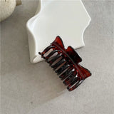 DAIIIBABYYY  -  INS wind hair catch clip temperament retro tortoiseshell plastic hair clip textured acrylic plate hair catch clip Korean style