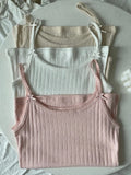Daiiibabyyy Women Bows Sweet Slim Tank Top 2024 Fashion Summer Trim Cotton Sleeveless Camis Vests Sweet Female Preppy Solid Crop Top Y2k