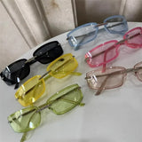 Daiiibabyyy  New Fashion Korean Y2K Sunglasses for Women Men Square Frameless Sun UV Protection Outdoor Sports Outfits Glasses Decoration