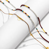 DAIIIBABYYY  -  Bohemian Colored Seed Beads Beaded Waist Chain Vintage Multi layered Belly Chain Charming Sexy Summer Body Jewelry