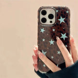 Daiiibabyyy  Whirlpool IND Melad Leopard Blue Star Phone Case for iPhone 11 12 13 14 15 16 17 Pro Max