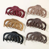Daiiibabyyy  Large Velvet Claw Clips for Thick Hair Strong Grip Hair Clamps Women,Daily/Office/Party Hairstyle Accessories Hair Clips Girls