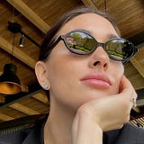 DAIIIBABYYY  -  Sexy Small Oval Leopard Sunglasses Women Lovely Ins No Makeup Plain Glasses Frame Men Eyewear Cute Decorative Computer Glasses