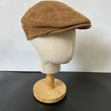 Daiiibabyyy  New Womens Mens Cotton Ivy Cap Women Beret Cabbie Driver Hat Newsboy Hat  Autumn Winter Flat Hats Gray Vintage Gatsby Beret 08