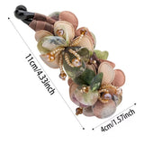 Daiiibabyyy  New Anti-Slip Banana Clip Retro Style Elegant Rose Twist Clip Handmade Ponytail Clip For Women
