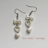 DAIIIBABYYY  -  Love Letter Earrings Girls Drap Earrings Y2K