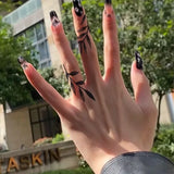 Daiiibabyyy  1 Sheet Herbal Finger Tattoo Sticker Waterproof and Long-lasting Temporary Tattoo