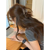 Daiiibabyyy  1pc Leopard Print Rooster Feather Claw Clip for Women, Acetate Hair Clip for Back of Head, Jaw Clip for Thin Hair Volume, Hair A