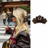 Daiiibabyyy  Large Acrylic Flower Cutout Hair Clips Trendy Hair Claw Clips for Women Girls Non-Slip Strong Hold Hair Clamp Accessories