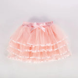 Daiiibabyyy  Pink Mesh Skirts for Sweet Girls Summer Bows Decoration Elastic Waist Lolita Style Cute Multilayered Skirt