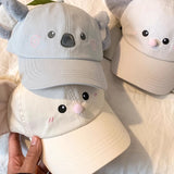 Daiiibabyyy  New Funny Plush Big Ears Baseball Caps Women Show Face Small Spring and Autumn Street Personality Versatile Hip Hop Men's Hat