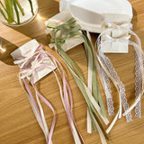 Daiiibabyyy New 2pcs Korean Ribbon Bow Headband Long Tassel Hair Clip Women's Sweet Hair Clips Girls Wedding Party Hair Accessories