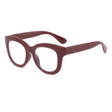 Daiiibabyyy  Fashionable Large Frame Reading Glasses, Anti Blue Light Presbyopia Glasses for Men and Women, Spring Leg Presbyopia Glasses