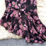 DAIIIBABYYY  -  Elegant sweet  asymmetrical print o-neck puff Sleeve Dress Vacation Slim Women Party mermaid summer dresses