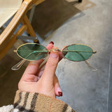 DAIIIBABYYY  -  New Unisex Retro Small Frame Oval Sunglasses Fashion Design Sun Glasses Summer Vintage Shades Eyeglasses Women's fashion glasses