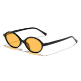 DAIIIBABYYY  -  Sexy Small Oval Leopard Sunglasses Women Lovely Ins No Makeup Plain Glasses Frame Men Eyewear Cute Decorative Computer Glasses