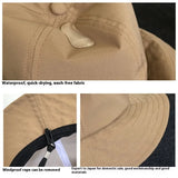 Daiiibabyyy  Japanese Quick Drying Function Waterproof Bucket Hats Summer Travel Beach Hat for Men Women Sunshade Breathable Fisherman Caps