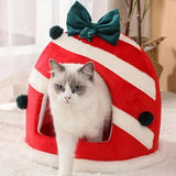DAIIIBABYYY  -  Cats Bed Christmas Puppy for Winter Pet Supplies Warm Dog Mat Houses and Habitats Cushions Beds Accessories Christmas Decorates