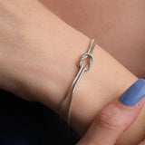 Daiiibabyyy  Stainless Steel Snake Bone Chain Knot Necklace for Women Punk Gold Color Double Layered Chunky Thick Neck Chain Choker Jewelry