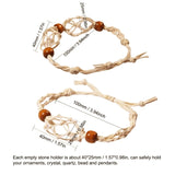 DAIIIBABYYY  -  Crystal Bracelet Holder Cage Cord for Crystal Quartz Bracelet Cord Empty Stone Holder DIY Bracelet Jewelry Making Holder