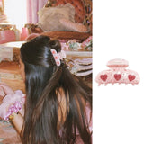 Daiiibabyyy  Blue Butterfly Hair Claw Clips for Women Medium Acrylic Jaw Clips Romantic Floral Moon Rhinestone Hair Accessories Elegant Gift